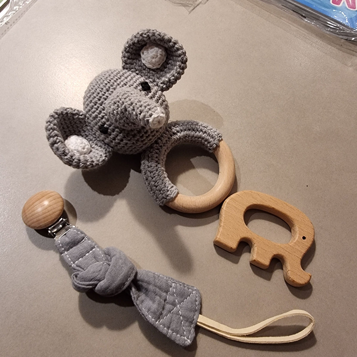 Adorable set de hochets éléphant pour bébés