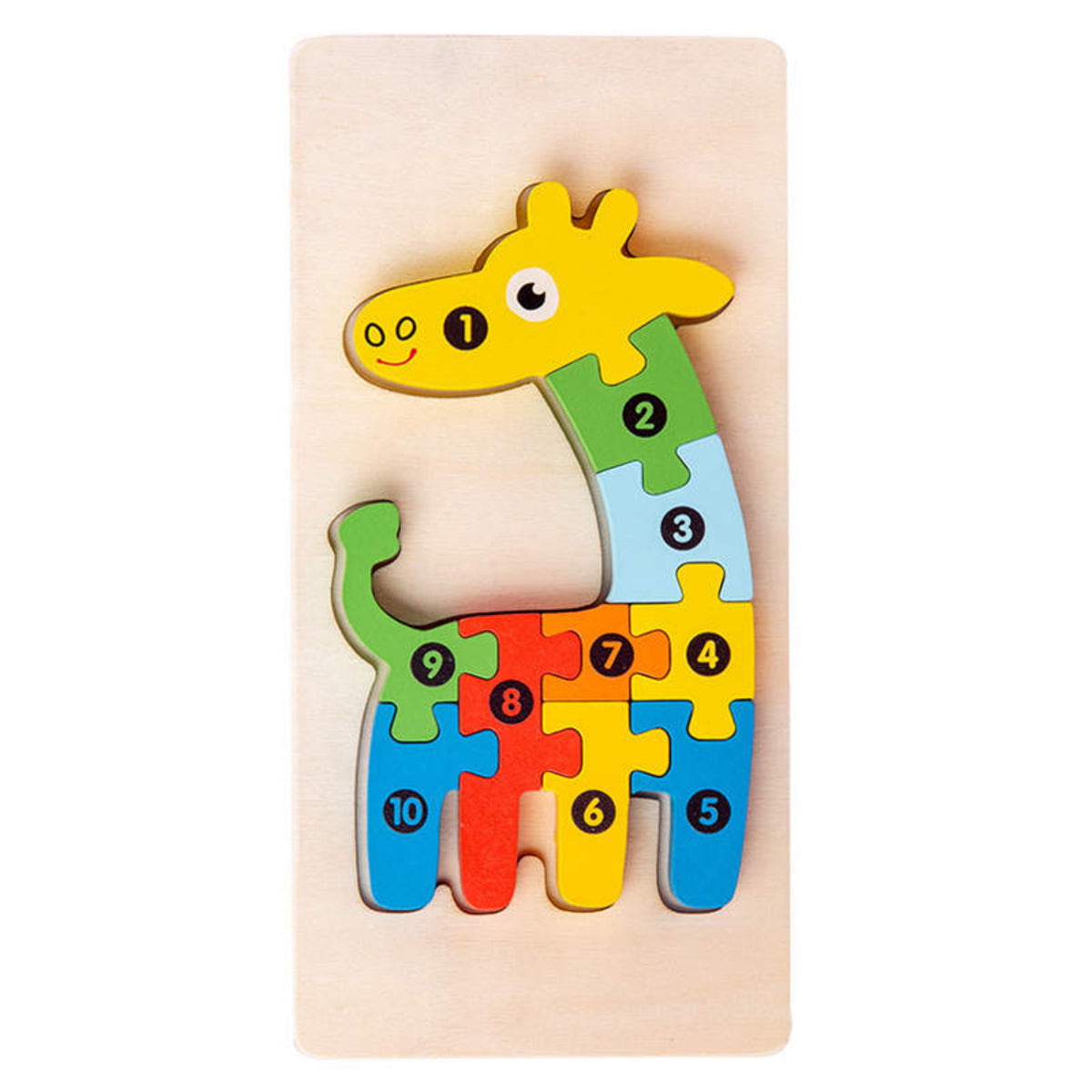 Holzpuzzle Krokodil und Giraffe 2er Set