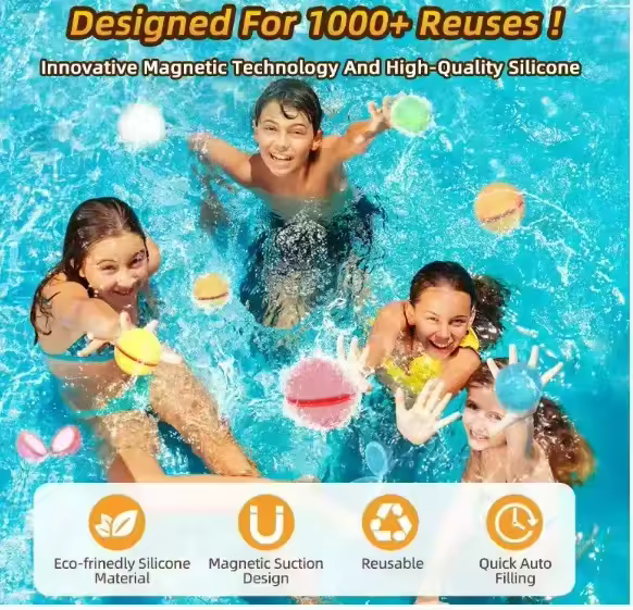 Water balloons reusable silicone 15 pcs.