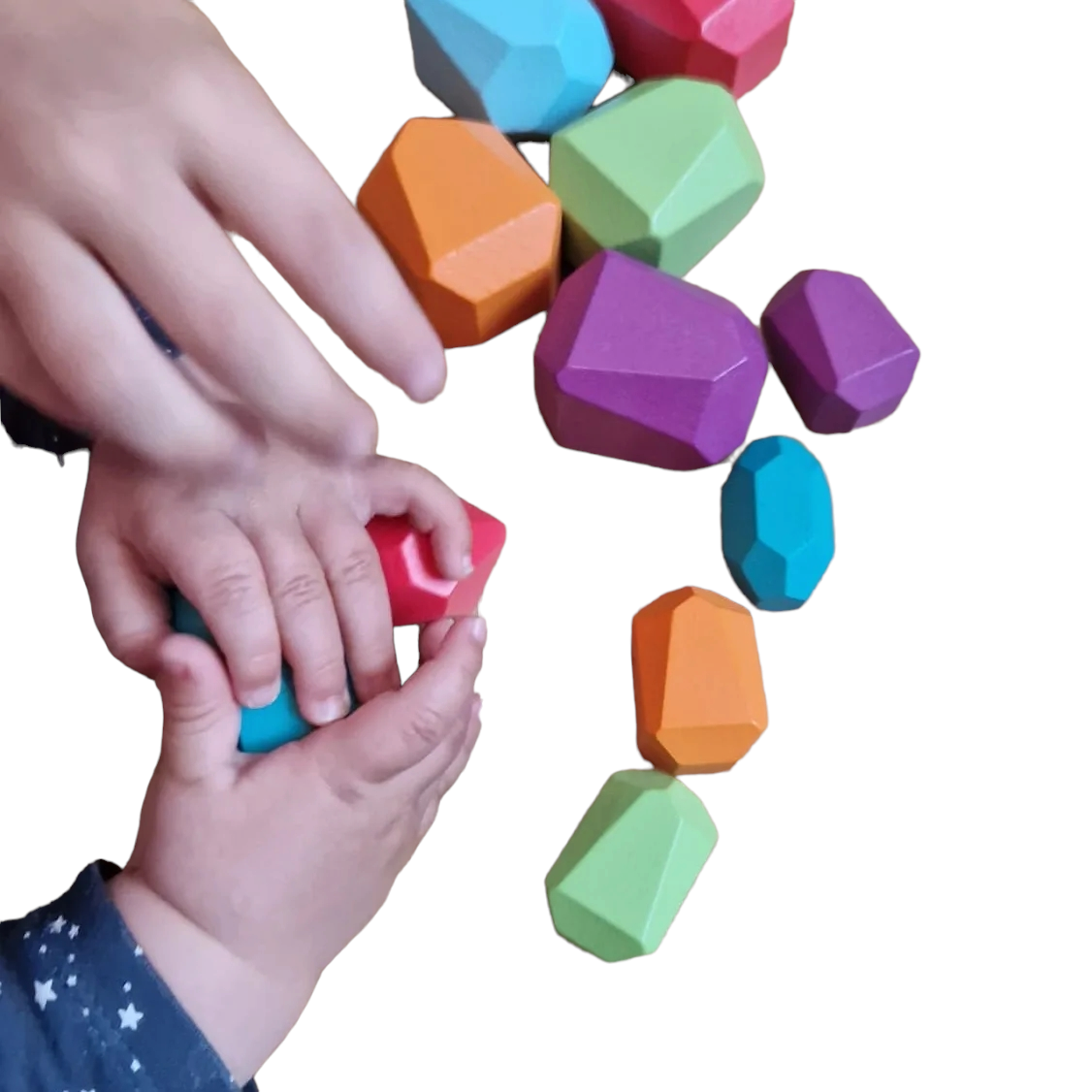 Pierres empilables colorées 10 pcs