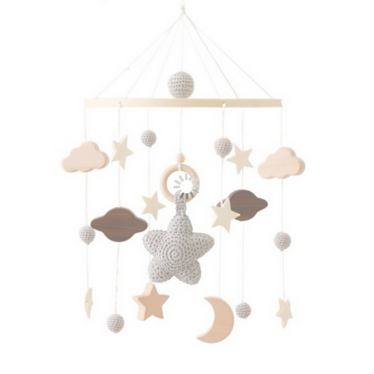 Mobile enfant table à langer ou ciel de lit gris