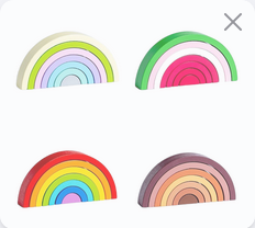 Wood rainbow pastel colors