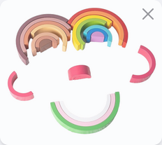 Wood rainbow pastel colors