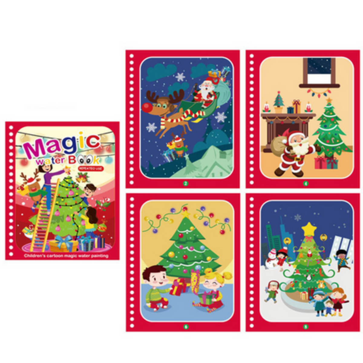 Cahier d&#39;aquarelle Magic en set de 2 Noël et Joyeux Anniversaire