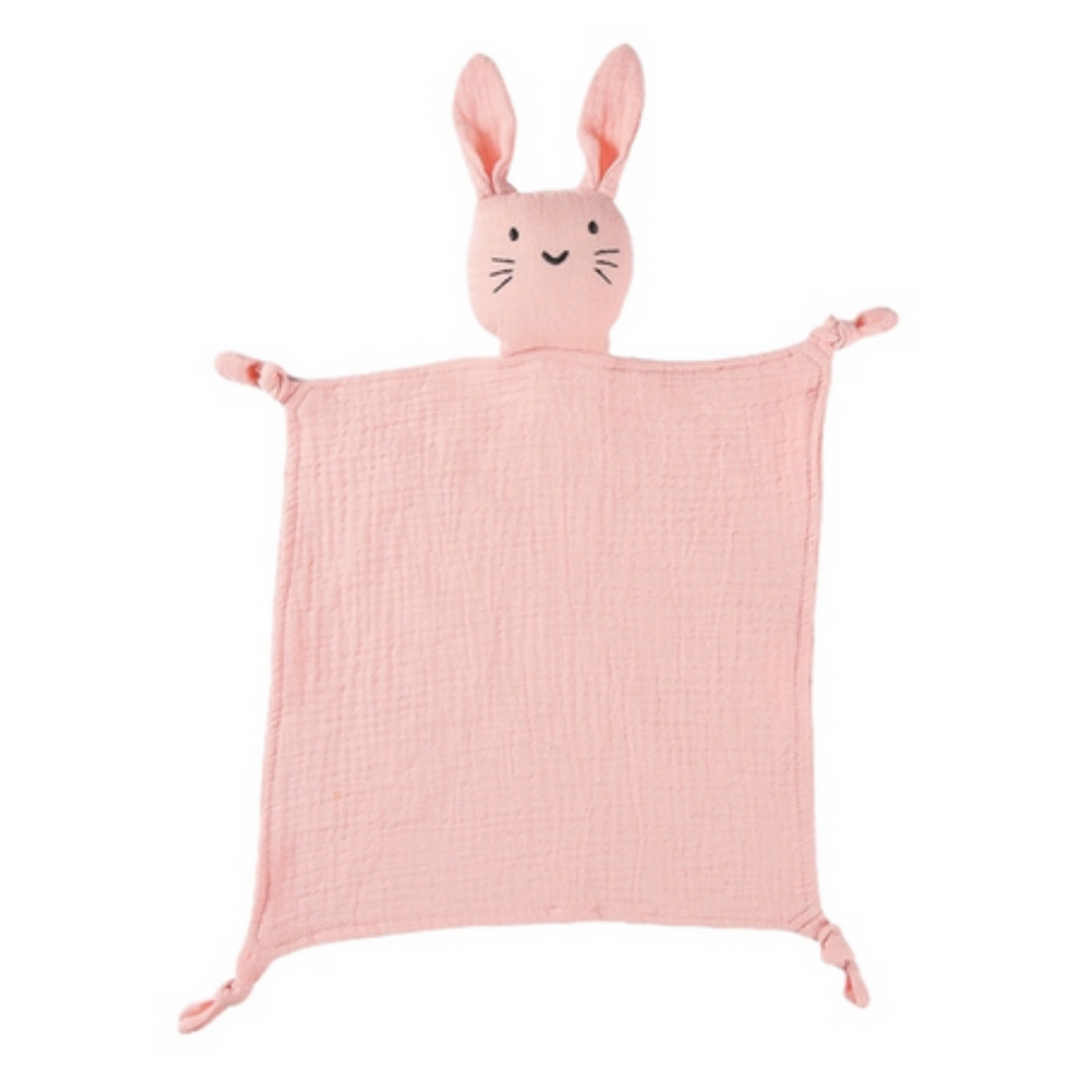 Doudou &quot;Trösterli&quot; en mousseline / noschistoff rose