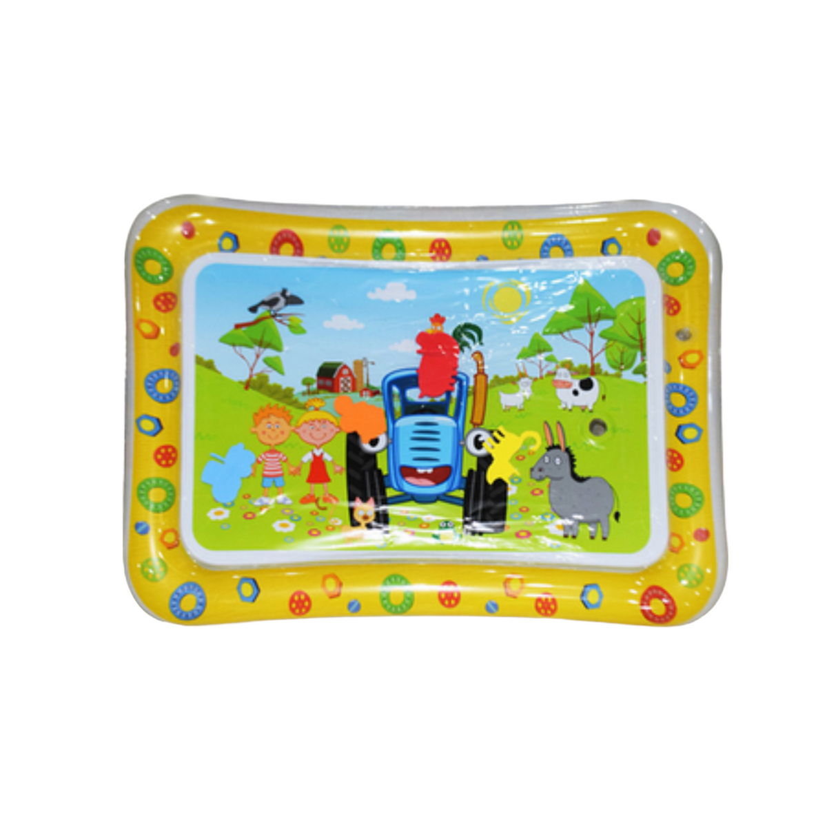 Motor activity mat with water fillable farm