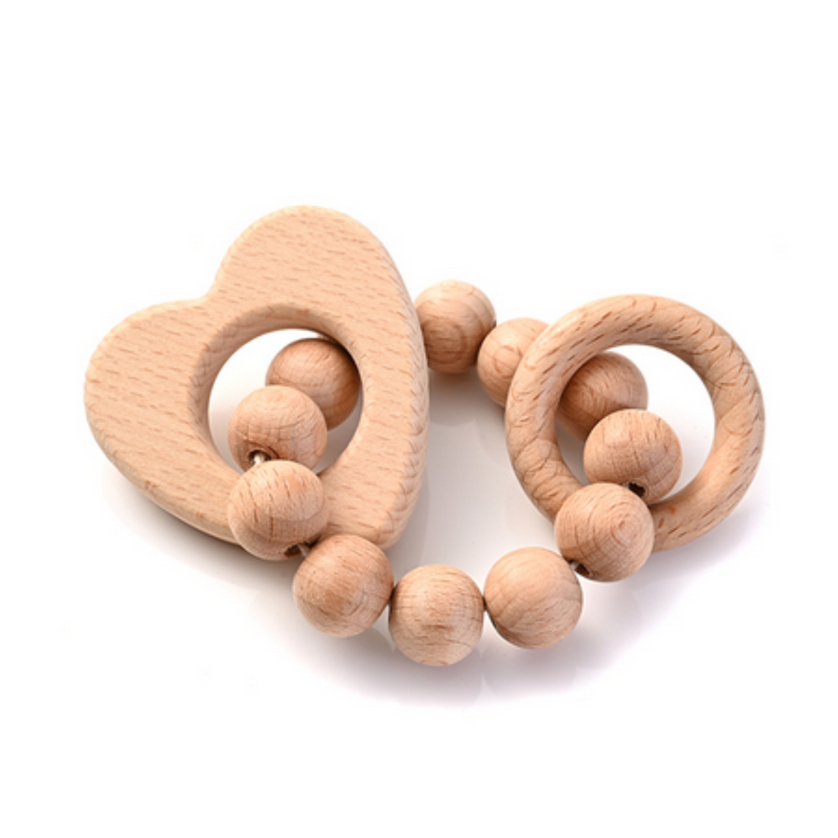 Wooden toy beech heart