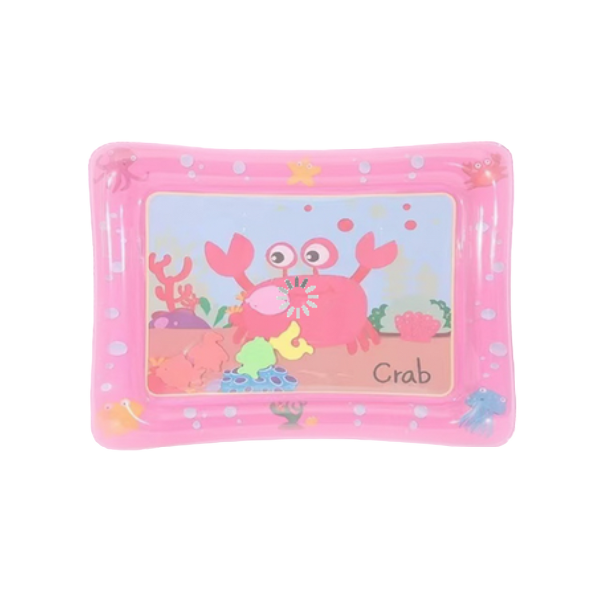 Motor activity mat fillable with water crab