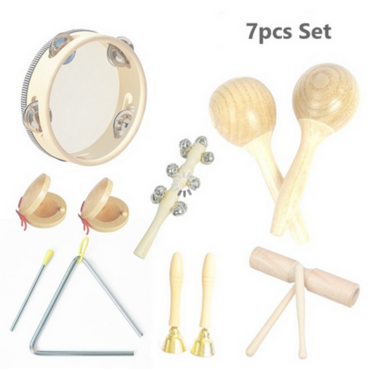 Musikset aus Holz 7 Teilig