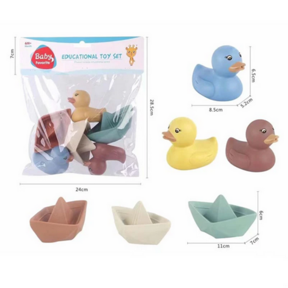 Set de bain souple pour enfants et bébés 6 pièces
