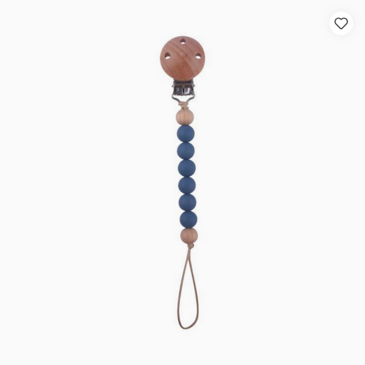 Nuggikette / Schnullerkette Blau Grau  2er Set