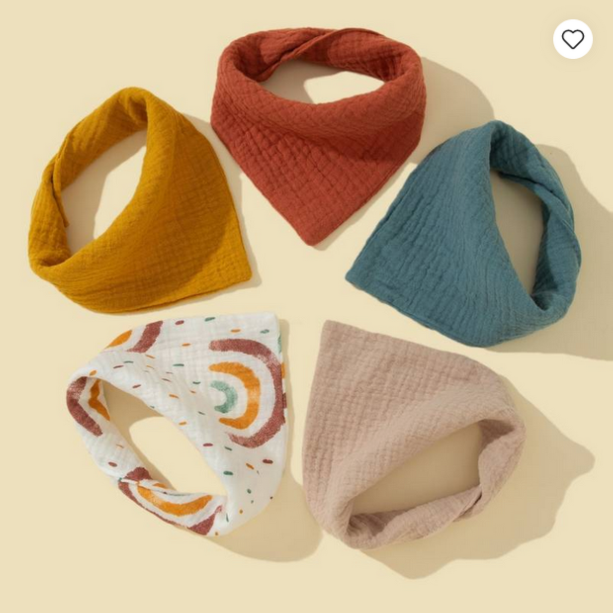 Drool bib 5 er set color mix