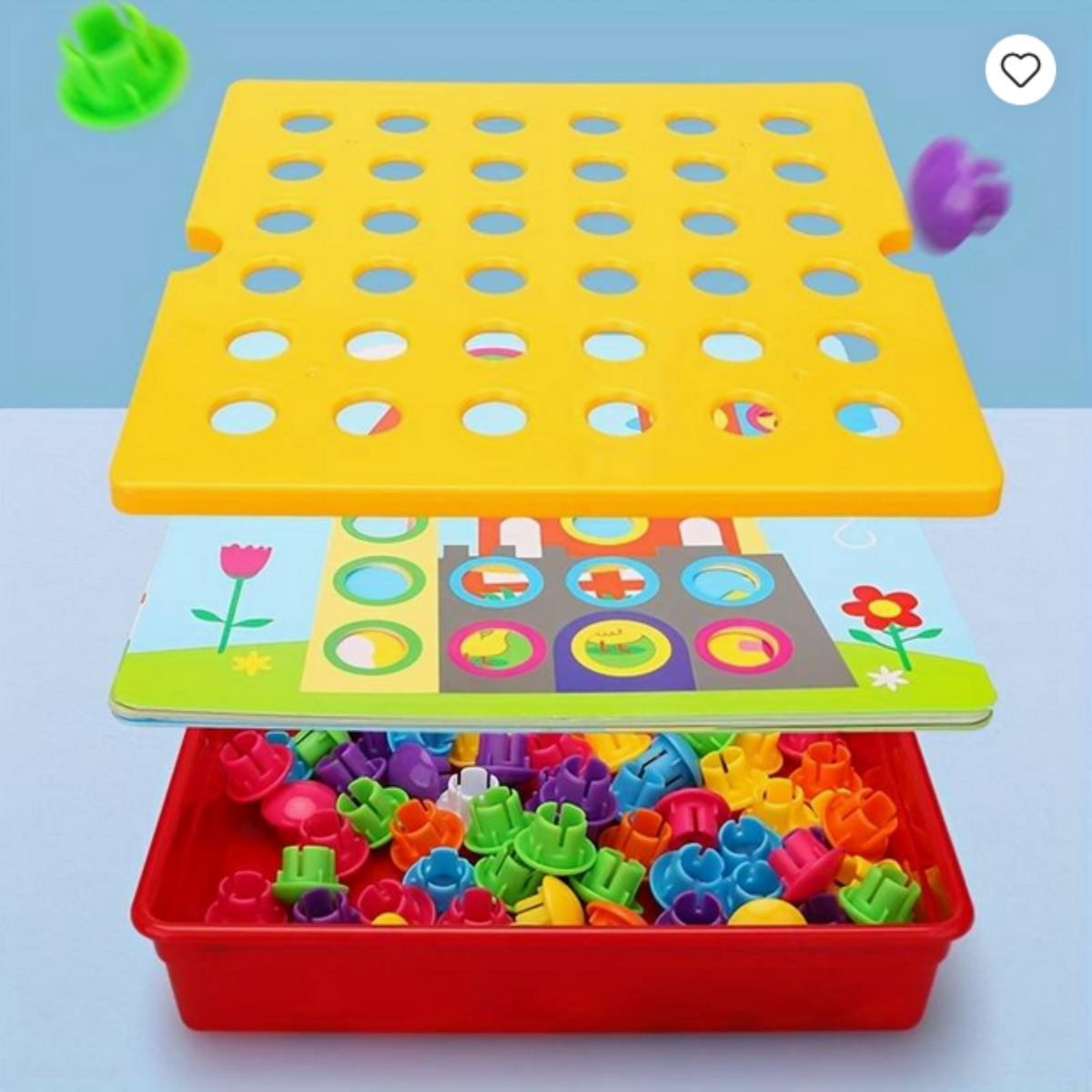 Steckerspiel mit 12 Vorlagen