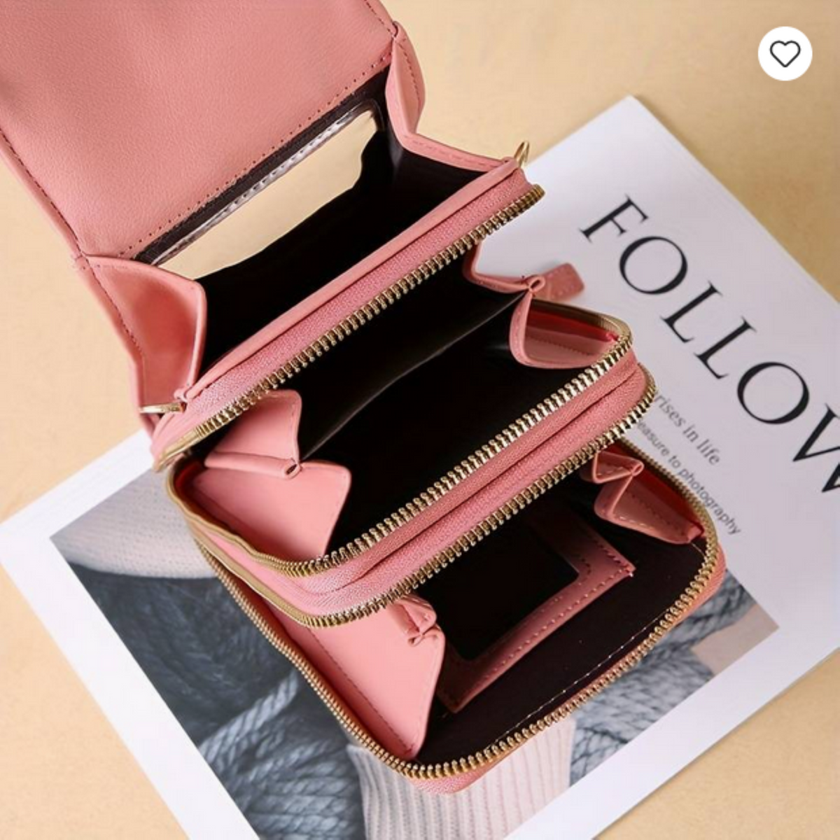 Étui pour téléphone portable avec de nombreuses poches et écran tactile en 8 couleurs