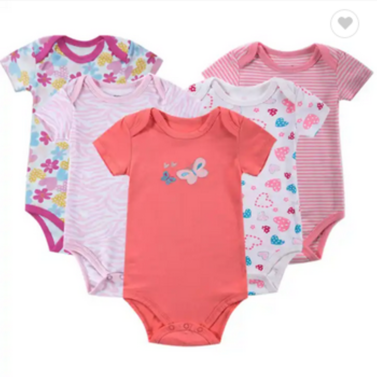 Children bodyset 5 pack girls 3 sizes
