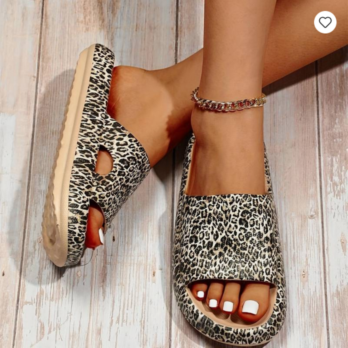 Trendy EVA material women cloud shoes leo pattern