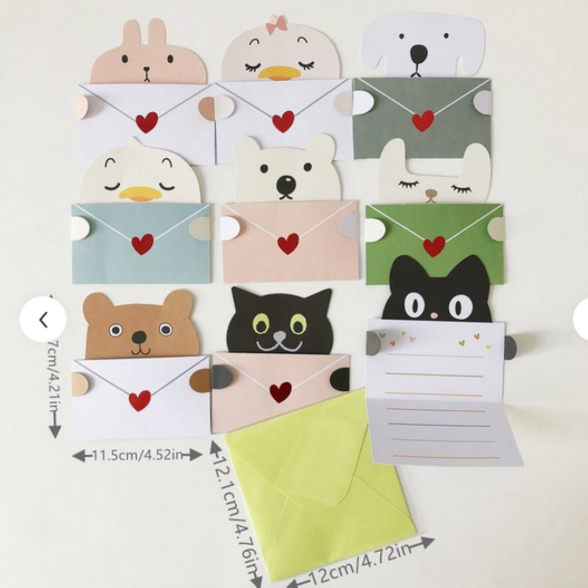 Cartes de vœux amusantes Lot de 9 chats