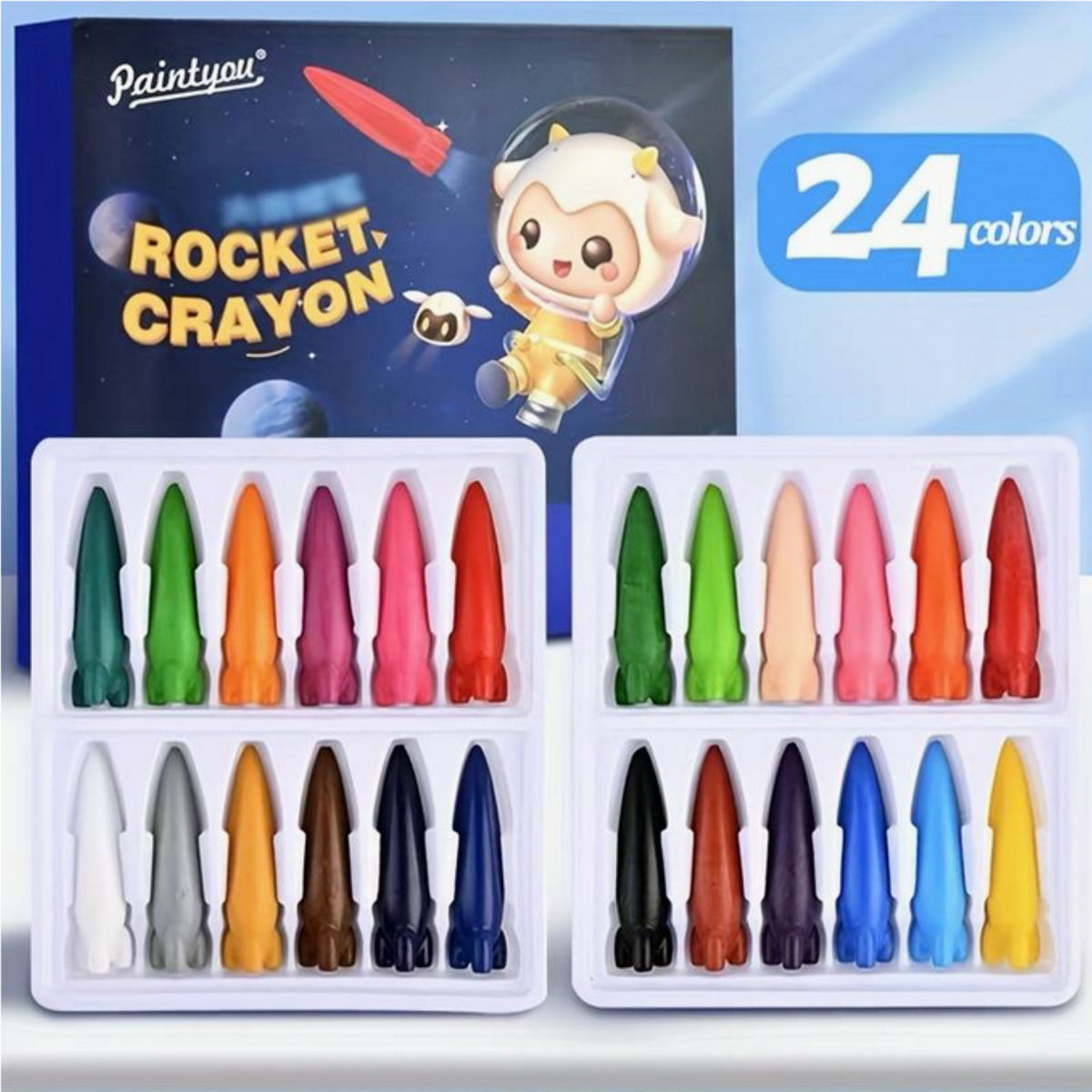 Malstifte für Kinder ab 3 Jahren Raketenform