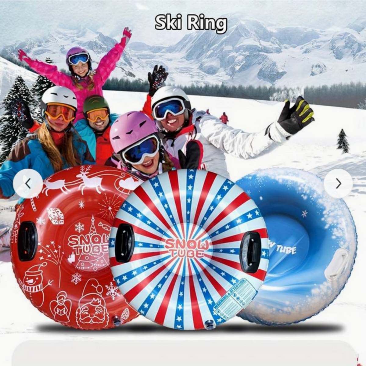 Snow tube inflatable slide ring America