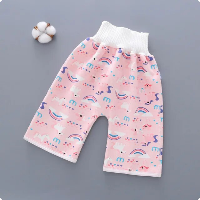 Diaper-free training pants/jumpsuit in 5 variations