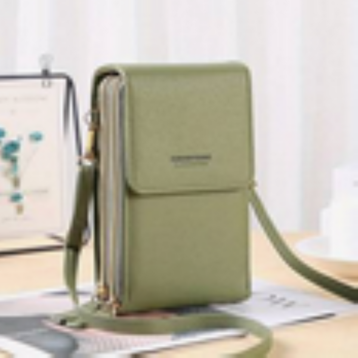 Étui pour téléphone portable avec de nombreuses poches et écran tactile en 8 couleurs