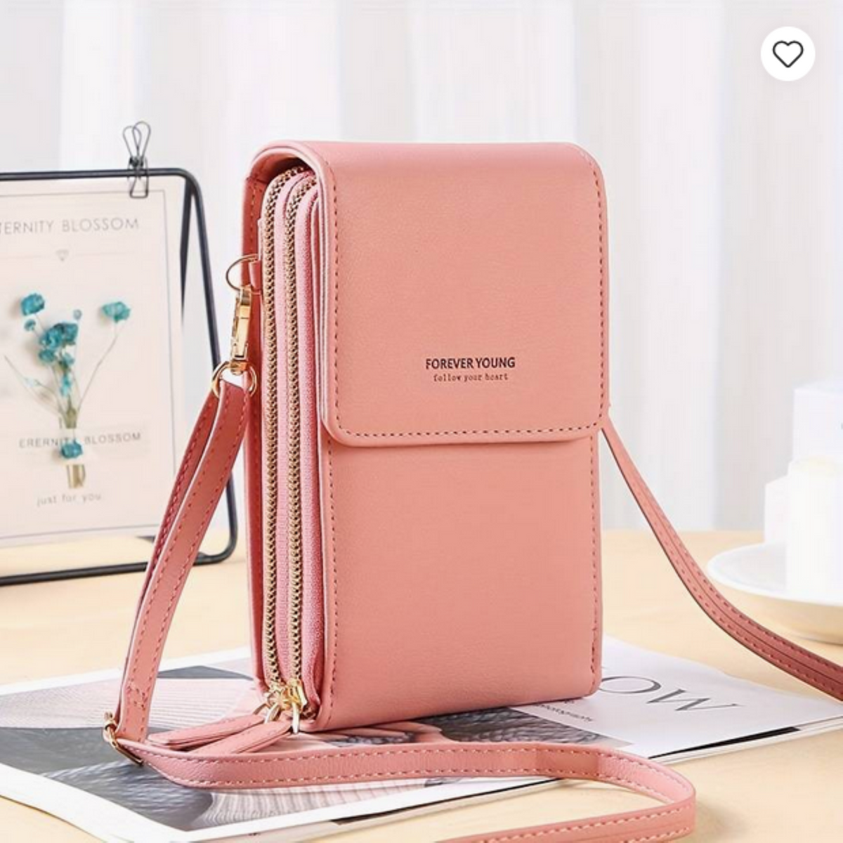 Étui pour téléphone portable avec de nombreuses poches et écran tactile en 8 couleurs