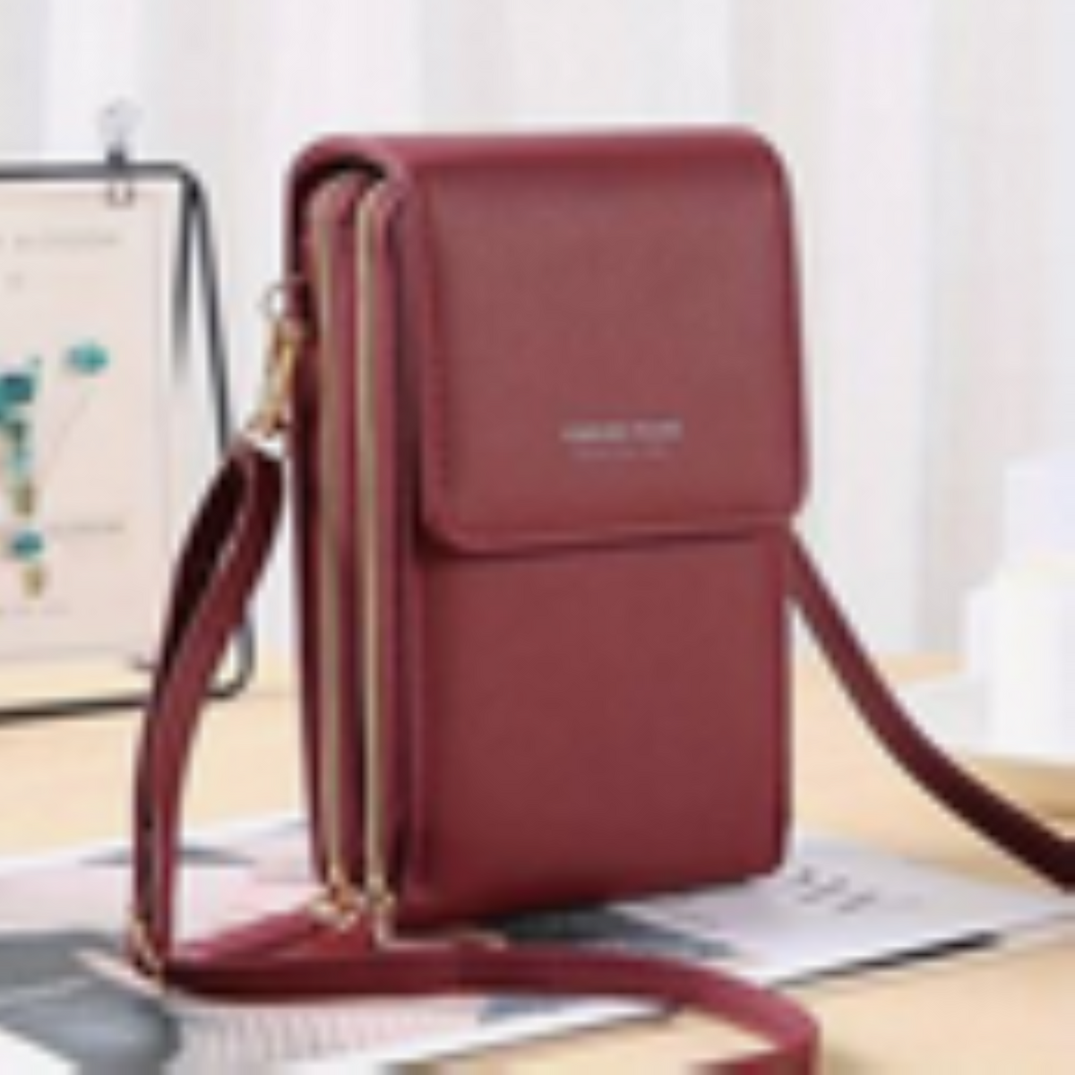 Étui pour téléphone portable avec de nombreuses poches et écran tactile en 8 couleurs