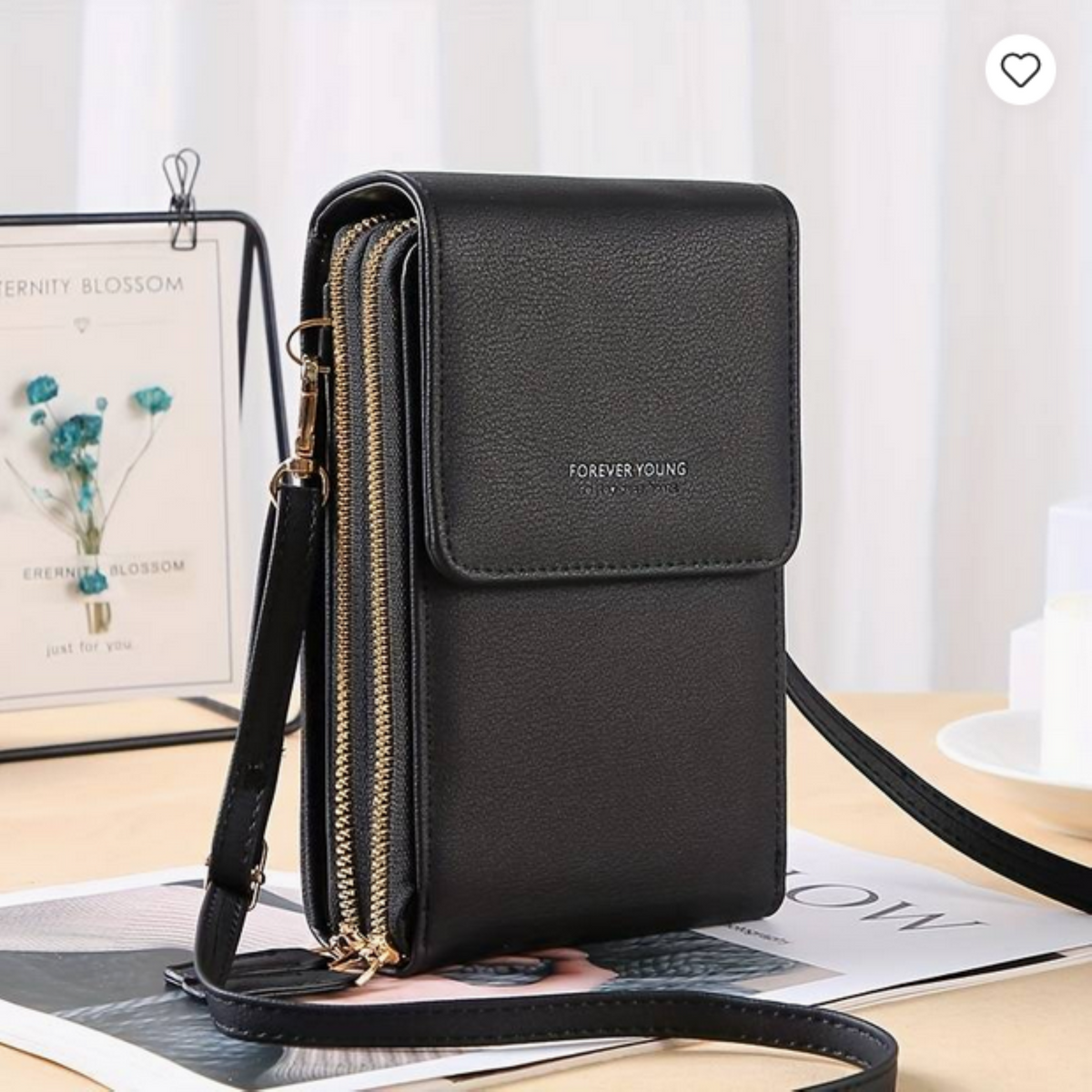 Étui pour téléphone portable avec de nombreuses poches et écran tactile en 8 couleurs